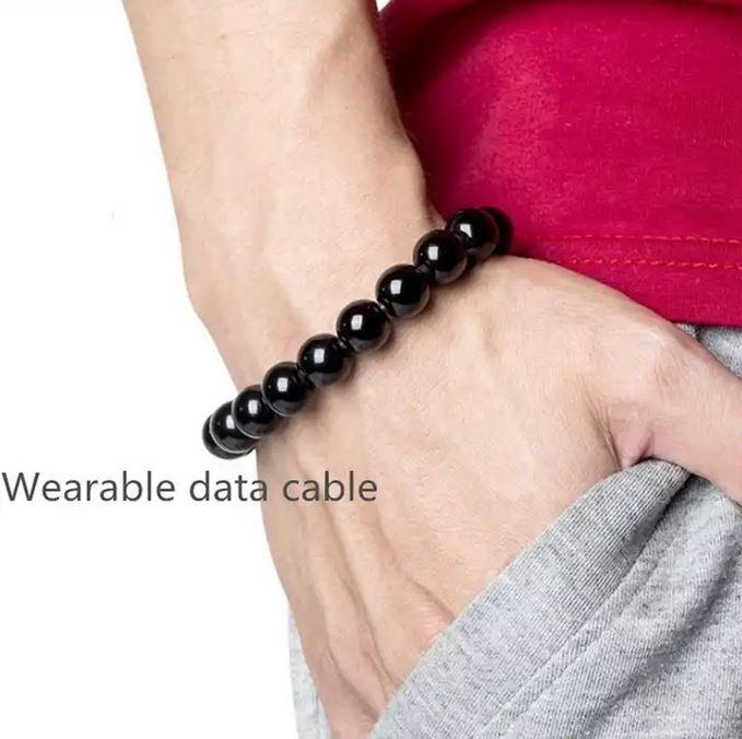 Produktbild PhoneLook Elegantes Perlen Armband 2 in 1 Ladekabel mit integriertem USB-C Anschluss t (USB 3.2 Gen 1)