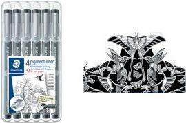 Actual product image Staedtler pigment liner 6ST Box (Black, 6 x)