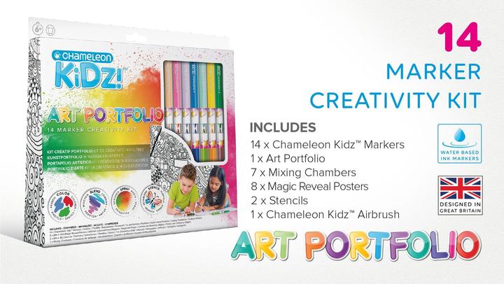 Actual product image Chameleon Airbrush Art Portfolio Set 14 Pens (Multicoloured, 14 x)