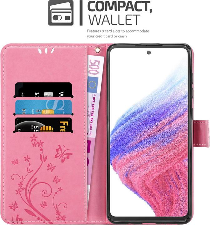 Actual product image Cadorabo Flower Book Case for Samsung Galaxy A53 5G (Samsung Galaxy A53 5G)