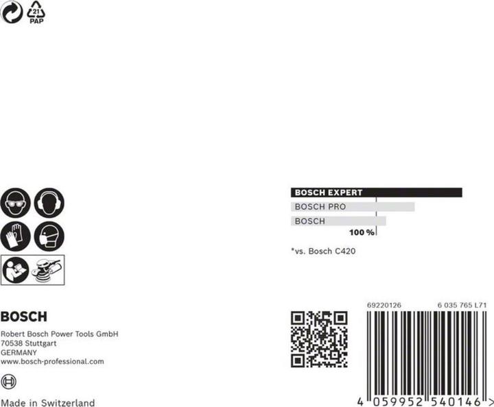 Produktbild Bosch Professional Zubehör EXPERT M480 Schleifnetz für Exzenterschleifer, 125 mm, G 220, 5 Stück (P220)