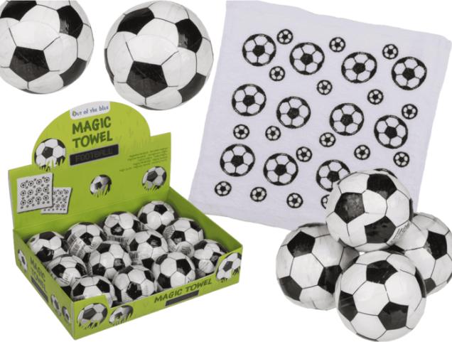 Produktbild Out of the blue Ootb - Magisches Baumwoll Handtuch - Fussball (30 x 30 cm)