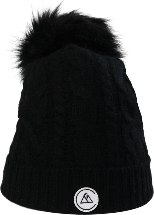 Produktbild Cash-Mere Kaschmir Mütze mit Zopfmuster und Bommel (One Size)