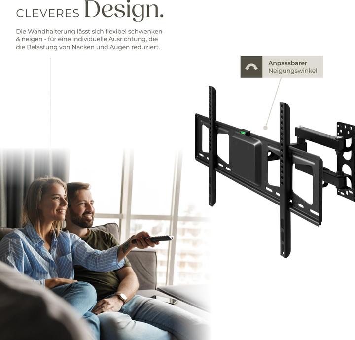 Image du produit tectake Support mural pour TV (Mur, 60", 60 kg)