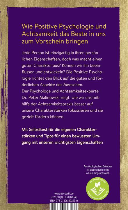 Produktbild Charakterstärke. Mit Achtsamkeit deine positiven Eigenschaften erkennen und entwickeln (Deutsch, Peter Malinowski, 2022)