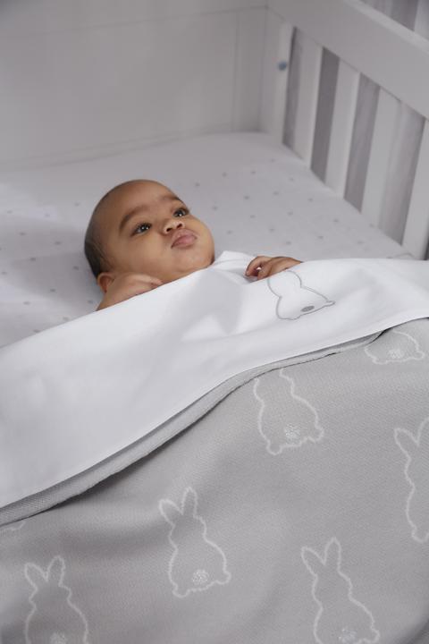 Productafbeelding Meyco X MrsKeizer babydeken Konijn zilver 75x100 cm