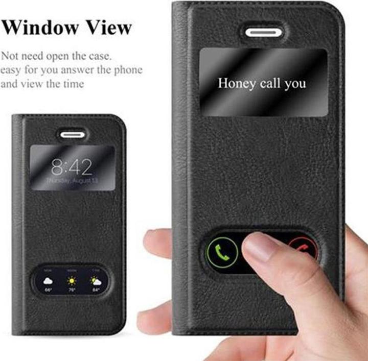 Actual product image Cadorabo Book with View double window cover (Apple iPhone 5)
