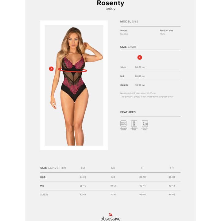 Actual product image Obsessive Rosenty Teddy - Black/Purple (M/L)