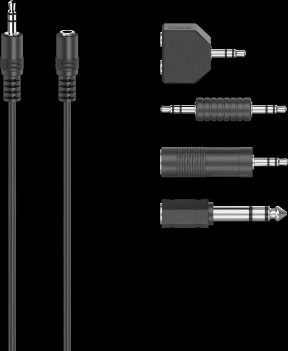 Hama Set di collegamento Jack, stereo, 2,5 m (2.50 m, Connettore da 3,5 mm (AUX))