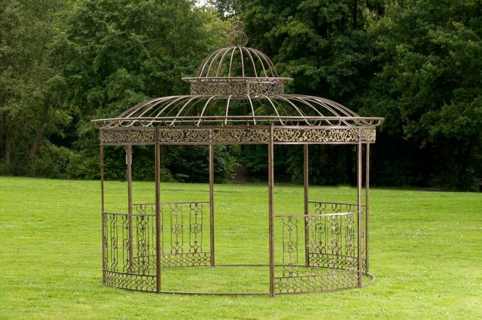 Produktbild Swisshandel24 Luxus Pavillon Romantik rund 350 cm bronze (350 cm, 350 cm)