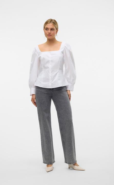 Actual product image Vero Moda VMTESSA Hohe Taille Weiter Beinschnitt Jeans Weit geschnitten (W28/L30)