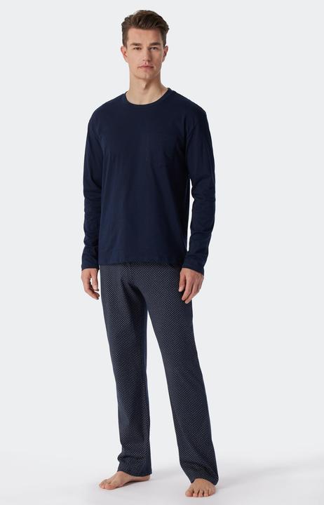Produktbild Schiesser langer Pyjama Schlafanzug natürlich 100% Baumwolle | auch Übergrössen (XXL)