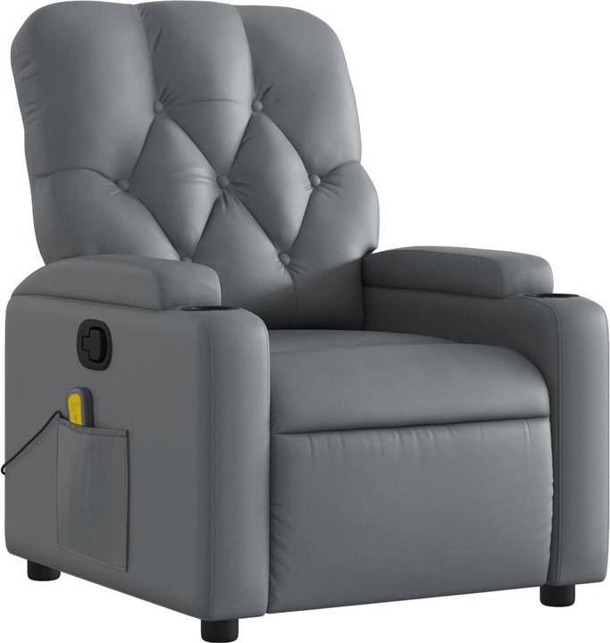 Image du produit VidaXL Fauteuil de massage gris similicuir,Couleur : gris,Matériaux