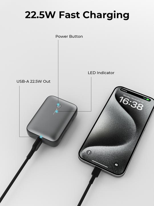 Actual product image Aukey Spark Mini (10000 mAh, 20 W, 37 Wh)