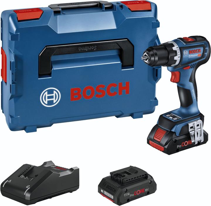 Actual product image Bosch Professional GSR 18V-90 C cordless drill/driver (2x4.0Ah ProCore, GAL 18V-40, L) (Rechargeable battery operated)