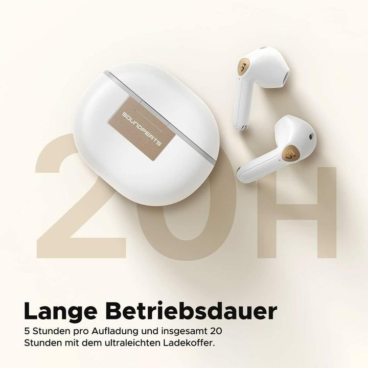 Actual product image Soundpeats Earphones Air 3 Deluxe HS TWS (white) (ANC, 5 h, Cable)