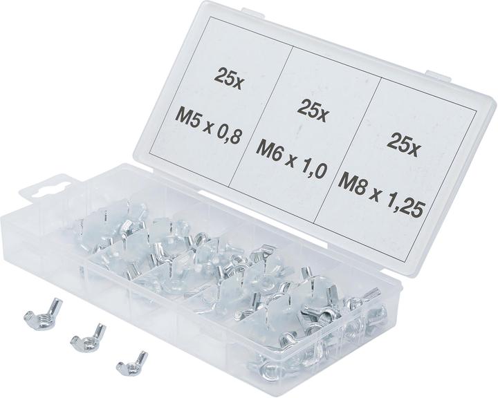 Image du produit BGS Assortiment d’écrous-papillons 75 pièces