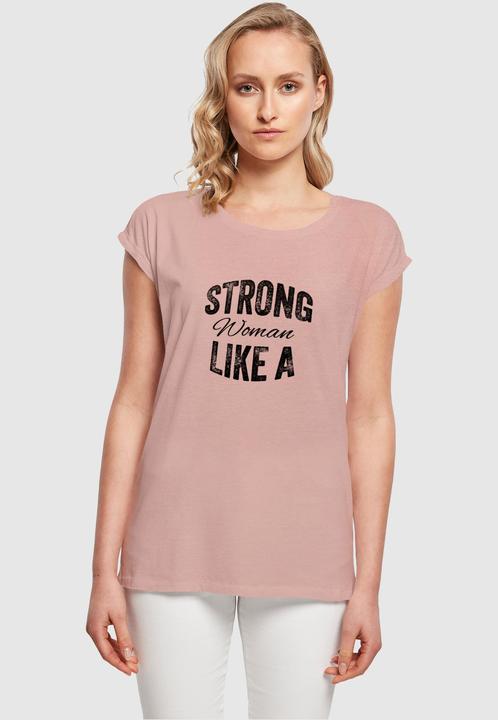 Produktbild Merchcode Ladies WD - Strong Like A Woman Extended Shoulder Tee - 113565 (L)