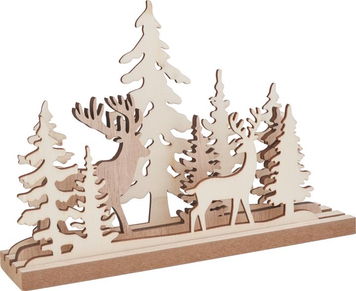 Produktbild VBS Holz-Steckmotiv "Rentiere im Wald", 4-tlg.