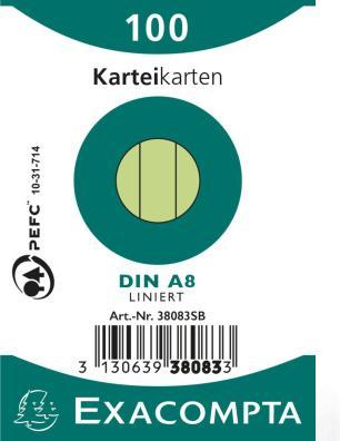 Immagine prodotto Exacompta Schede A8 (55 x 74 mm, 205 g/m², 100 x)