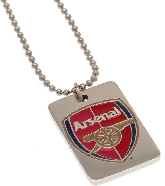 Produktbild Arsenal FC Wappen Erkennungsmarke und Kette Emaille (100% synthetisches Material)