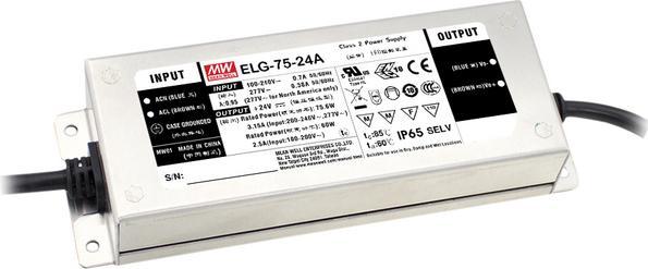 Actual product image MeanWell Dimmable LED Driver IP65 24V 3.15A 75W