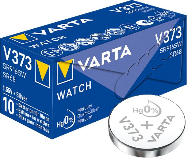 Image du produit Varta V373 / SR916SW - 10 piles boutons (10 pcs, V373, SR68, 28 mAh)