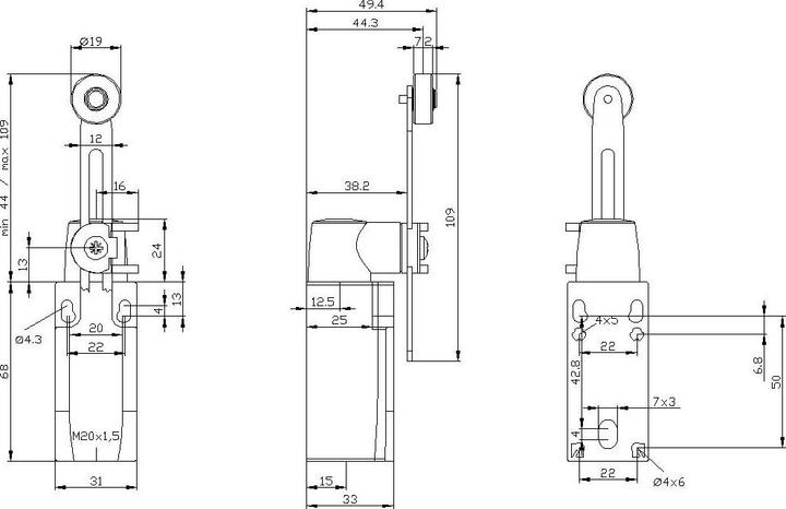 Immagine prodotto Siemens Interruttore di posizione Leva girevole 3SE5232 0HK5