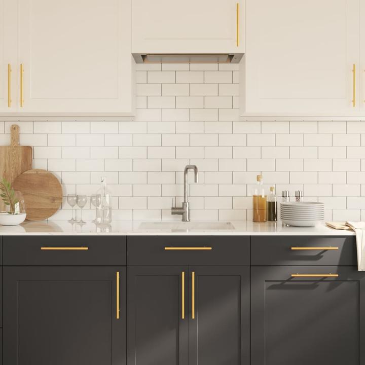 Actual product image VidaXL Furniture handles 10 pcs. Golden 160 mm stainless steel, colour