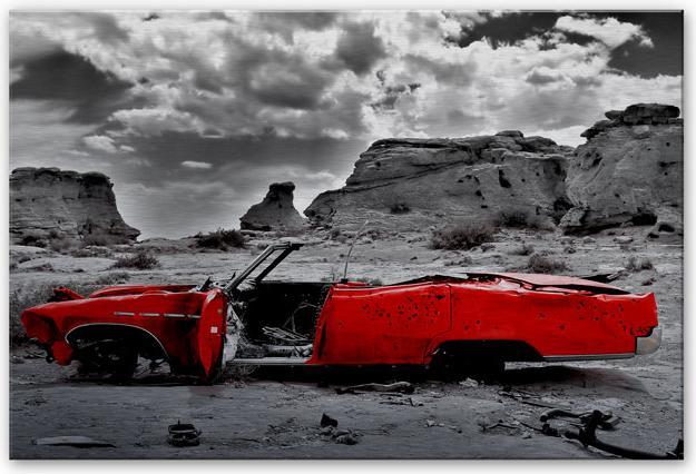 Actual product image Trenddeko Red Cadillac (60 x 40 cm)