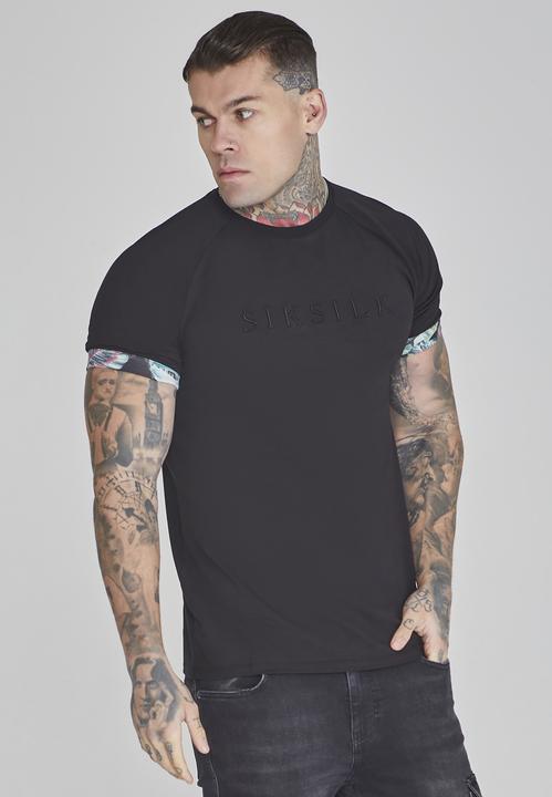 Produktbild Siksilk T-Shirt Roll Sleeve T-Shirt in Black (S)