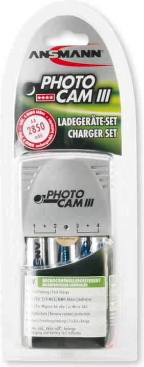 Produktbild Ansmann Photocam III (4 Stk., AA, 2850 mAh, Ladegerät inkl. Akku)