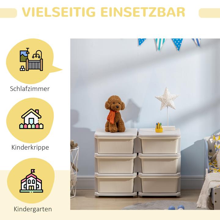 Produktbild Homcom Kinderschubladenschrank mit abgerundete Kanten