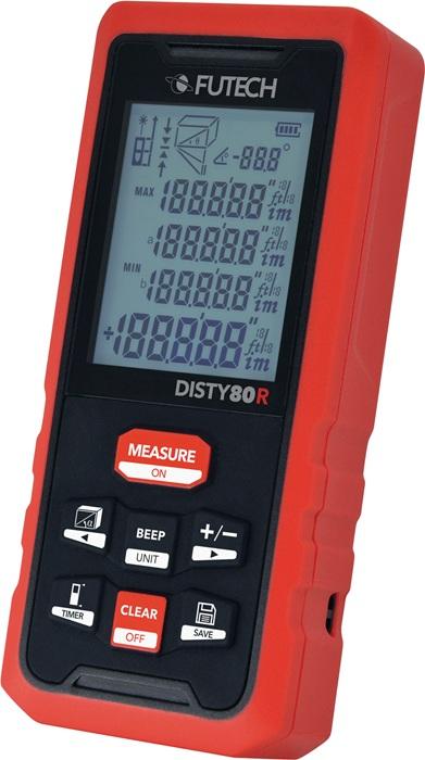 Produktbild Futech Laserentfernungsmesser DISTY 80 RED 0,05 b.80m Â± 2mm IP 54 (80 m)