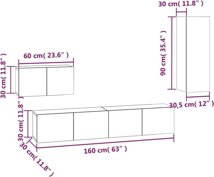 Produktbild VidaXL Arian (80 x 30 x 30 cm)