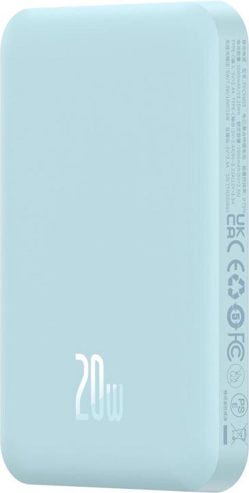 Actual product image Baseus mini power bank 5000mAh 20W + USB-C cable (20V/3A) - blue (5000 mAh, 20 W, 19.25 Wh)