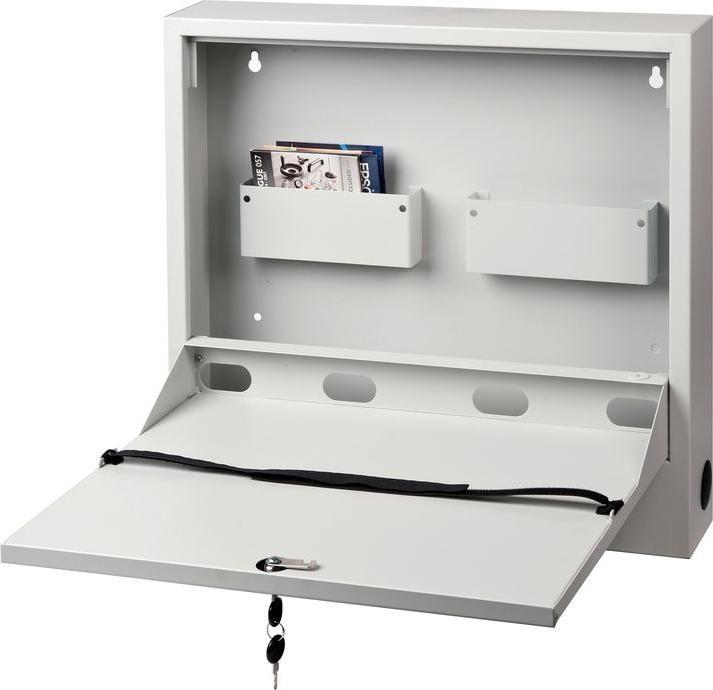 Produktbild Multibrackets Wandkasten abschliessbar, weiss, Tragkraft 5 kg (Wand)