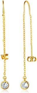 Immagine prodotto JVD Elegant Long Gold-Plated Earrings With Zircons