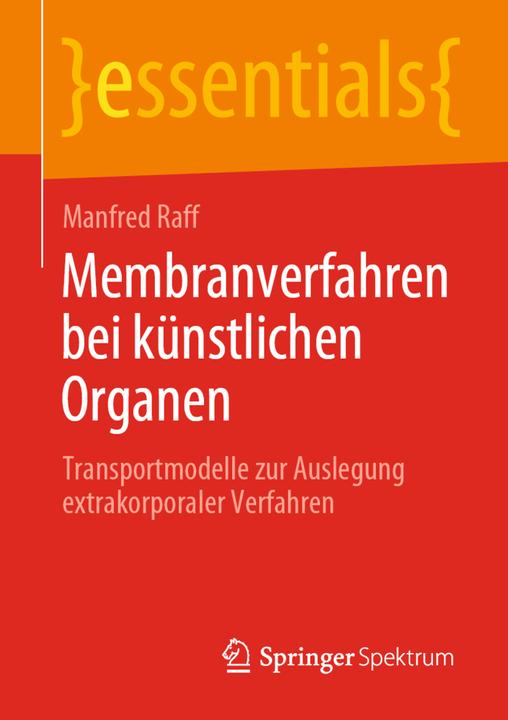 Image du produit Procédés membranaires pour les organes artificiels (Manfred Raff, 2019)
