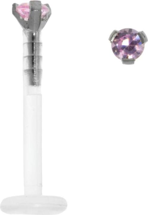 Produktbild Bijouteria Piercing für Lippe/Tragus (Bioplast, Kristall, Titan)