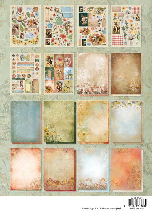 Image du produit art by marlene Bloc de papier DIY "Aged Wildflowers" 32 feuilles A4 Essentials
