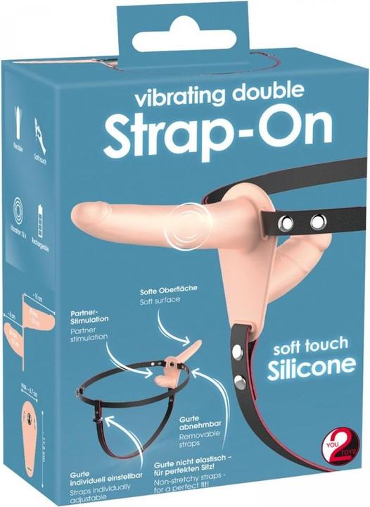 Actual product image You2Toys Vibrating Double Strap-On