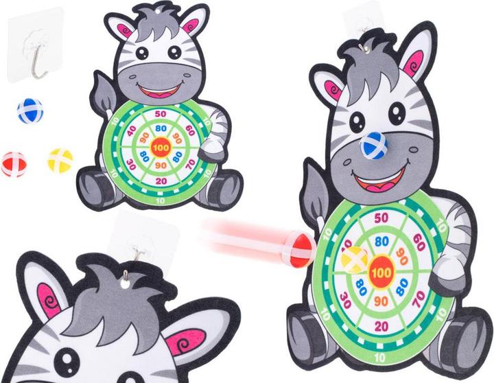 Image du produit Ikonka Velcro jeu de fléchettes sécurisé cible zèbre