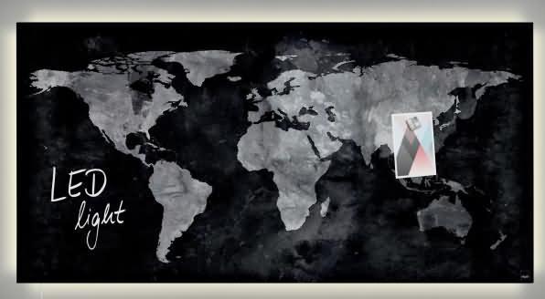 Actual product image Sigel World map (Magnet board, 91 x 46 cm)