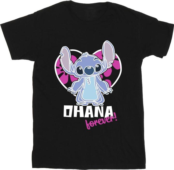Image du produit Disney - T-shirt LILO AND STITCH OHANA FOREVER HEART - Homme (L)