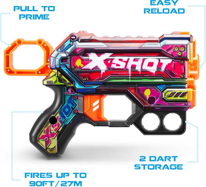 Actual product image Xshot Skin Menace 8 Dart Gun