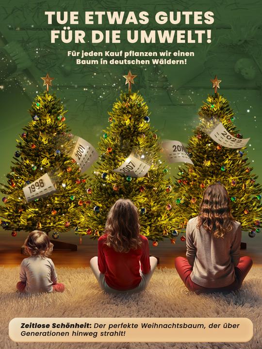 Immagine prodotto Artitree Albero di Natale da 150 cm con supporto in legno FSC (150 cm)