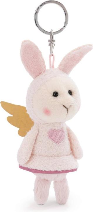 Magni NICI Schlüsselanhänger Dein Schutzengel Hase mit Herz pink 10cm