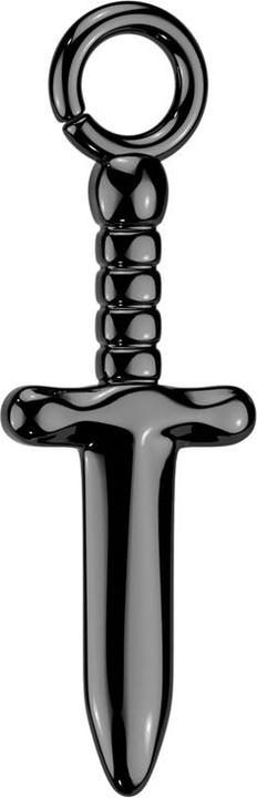 Image du produit Star Piercing Anhänger schwarz Dolch (Titane G23, sans laiton)