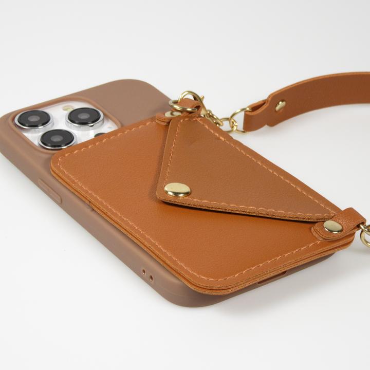 Immagine prodotto PhoneLook Coque Silicone soft touch avec pochette à cartes ou argent en cuir et lanière intégrée (Apple iPhone 14 Pro)